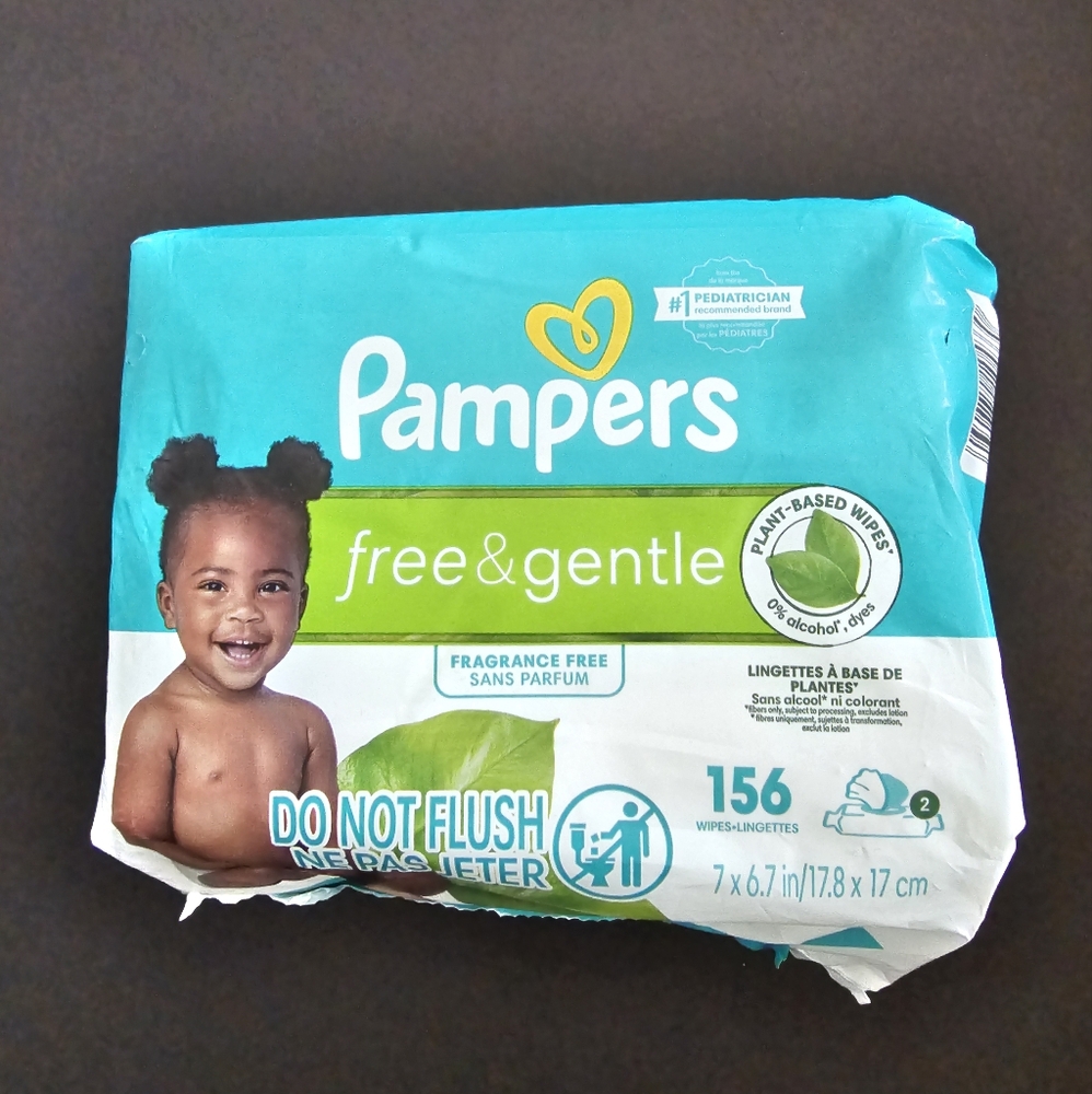 Pampers free & gentle Plant-Based Wipes, 2-pk